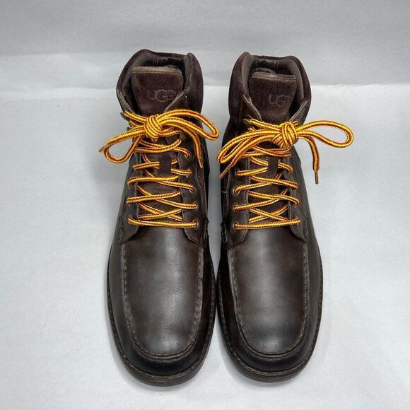 UGG Barrington Boots Men's‎ 12 Brown Leather Waterproof Insulated Outdoor Winter - Picture 3 of 15
